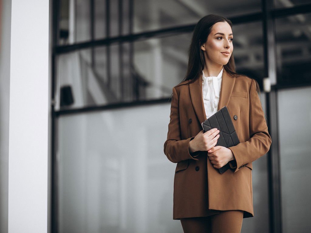 Confident and young professional woman